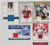 Collection of 5 QB Game Used Jersey Cards