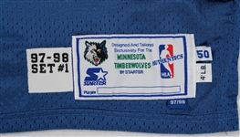 Kevin Garnett 1997-98 Minnesota Timberwolves Game Used Jersey w/Dave Miedema LOA