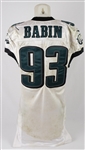 Jason Babin 2012 Philadelphia Eagles Game Used Jersey Worn 9/23 at Arizona & 10/7 at Pittsburgh PSA/DNA