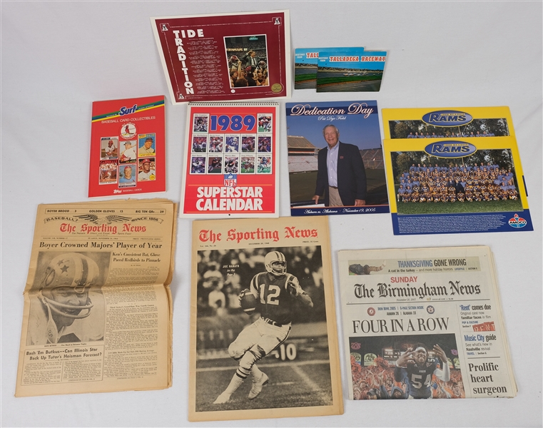 Collection of Newspapers Calendars & Books