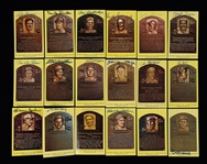 Collection of 18 Hall of Fame Plaque Postcards w/Joe DiMaggio  