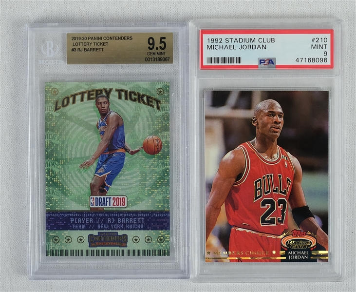 Lot of 2 Graded Basketball Cards w/ Michael Jordan