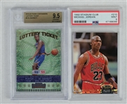 Lot of 2 Graded Basketball Cards w/ Michael Jordan