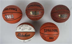 Lot of 4 Autographed Basketballs w/Minnesota Timberwolves  