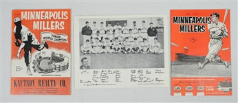 Minneapolis Millers 1956 & 1957 Baseball Programs