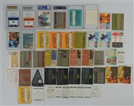 Vintage Collectible Card Lot w/Ted Williams Terry Bradshaw & Roy Hobbs