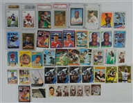 Vintage Collectible Card Lot w/Ted Williams Terry Bradshaw & Roy Hobbs