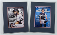 Joe Mauer Lot of 2 Autographed Sports Illustrated Magazines