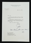 Jim Campbell Detroit Tigers Signed Letter to Sid Hartman JSA
