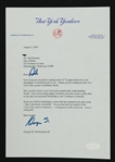 George Steinbrenner New York Yankees Signed Letter to Sid Hartman JSA