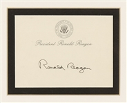 Ronald Reagan Autographed Framed Display
