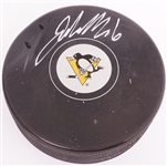 John Marino Autographed Penguins Logo Puck