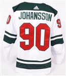 Marcus Johansson 2020-21 Minnesota Wild Game Worn White Away Set 2 Jersey 20th Anniversary Patch Team LOA