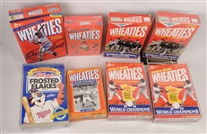 Collection of 8 Wheaties Boxes w/Acrylic Cases