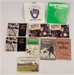 Baseball & Basketball Book Collection w/Brewers & Talkin Baseball Records