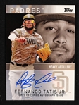 Fernando Tatis 2020 Topps Autographed Card FTH-18 Limited Edition #2/5 