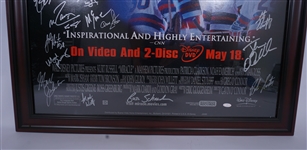 Miracle Autographed Framed 29x43 Movie Poster - Signed by 20 Team USA Members Steiner