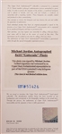 Michael Jordan Autographed 8x10 Photo UDA
