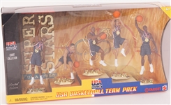2000 USA Basketball Super Stars Action Figure Collection w/ 5 Players Including Vince Carter Kevin Garnett & Tim Duncan