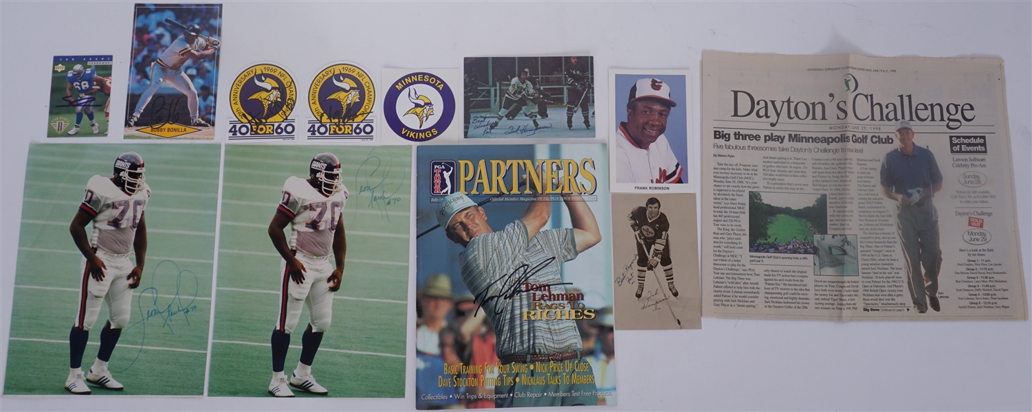Collection of Miscellaneous Autographed Cards, Photos, & Magazines w/ Bobby Bonilla Beckett