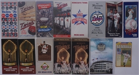 Collection of Vintage Minnesota Twins Media Guides