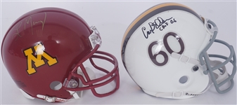 Lot of 2 Carl Eller & Laurence Maroney Autographed Minnesota Gophers Mini Helmets Beckett