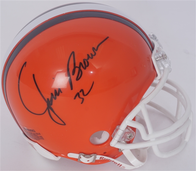 Jim Brown Autographed Cleveland Browns Mini Helmet Beckett