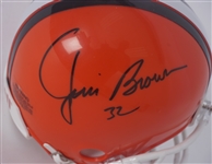 Jim Brown Autographed Cleveland Browns Mini Helmet Beckett