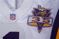 Warren Moon 1995 Game Issued & Autographed Minnesota Vikings Jersey w/ Dave Miedema LOA