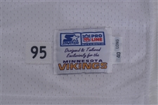 Warren Moon 1995 Game Issued & Autographed Minnesota Vikings Jersey w/ Dave Miedema LOA