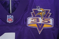 Warren Moon 1995 Game Issued & Autographed Minnesota Vikings Jersey w/ Dave Miedema LOA