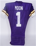 Warren Moon 1995 Game Issued & Autographed Minnesota Vikings Jersey w/ Dave Miedema LOA