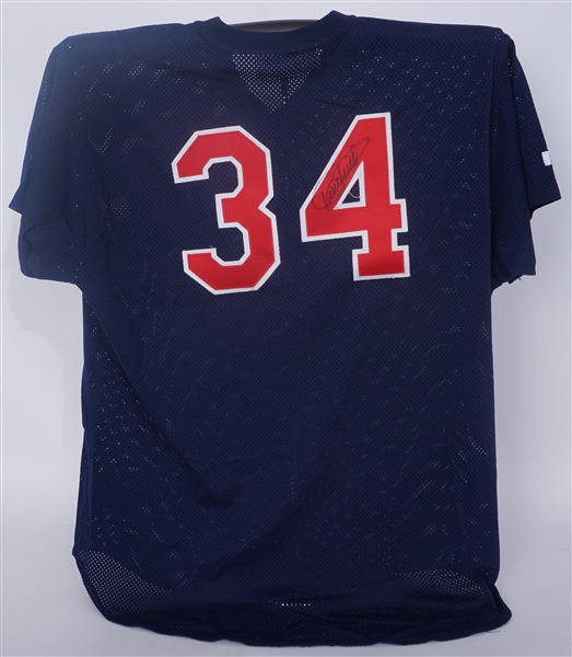 Kirby Puckett 1992 Game Used & Autographed BP Jersey JSA