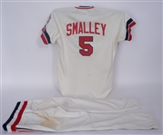 Roy Smalley Autographed Game Jersey & Unmatched Game Used Pants  