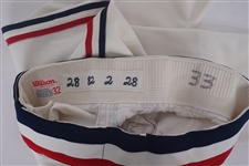 Roy Smalley Autographed Game Jersey & Unmatched Game Used Pants  