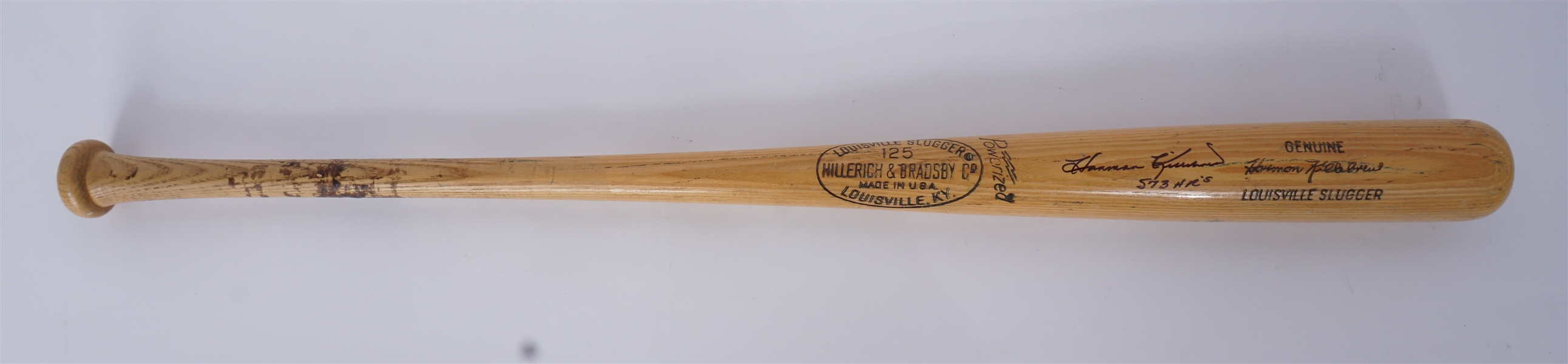 Harmon Killebrew 1975 Kansas City Royals Game Used & Autographed Bat PSA/DNA GU 9