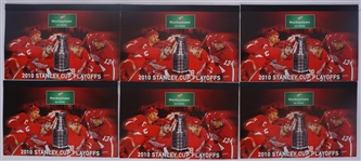 Lot of 6 Detroit Red Wings 2009-2010 Playoff Ticket Booklets