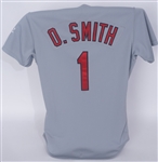 Ozzie Smith 1992 St. Louis Cardinals Game Used Road Jersey w/ Dave Miedema LOA
