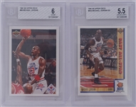 Lot of 2 Graded Michael Jordan 1991-1992 Upper Deck Cards BGS