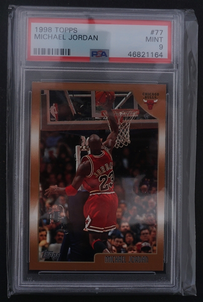 Michael Jordan 1998 Topps #77 PSA Mint 9 Card
