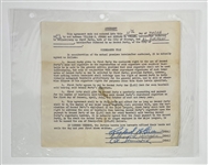 Al Simmons Autographed 1948 Contract Beckett LOA