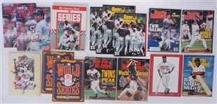 Collection of 1987 & 1991 Minnesota Twins World Series Programs & Magazines