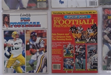 Lot of 14 1970s-1990s Football Magazines - Pro Football, Sports Illustrated, & More