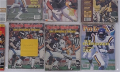 Lot of 14 1970s-1990s Football Magazines - Pro Football, Sports Illustrated, & More