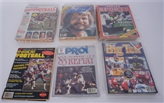 Lot of 21 1970s & 80s Football Magazines - Big Ten, Inside Sports, Football Preview, & More