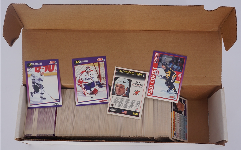 Box of 1991 NHL Score Hockey Cards