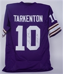 Fran Tarkenton Autographed Minnesota Vikings Purple Replica Jersey JSA
