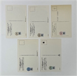 Lot of 5 Autographed Hall of Fame Plaque Postcards w/ Al Kaline Beckett