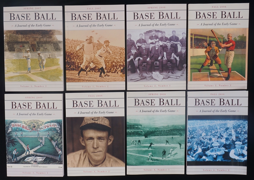 Lot of 8 "Baseball: A Journal of the Early Game" Books