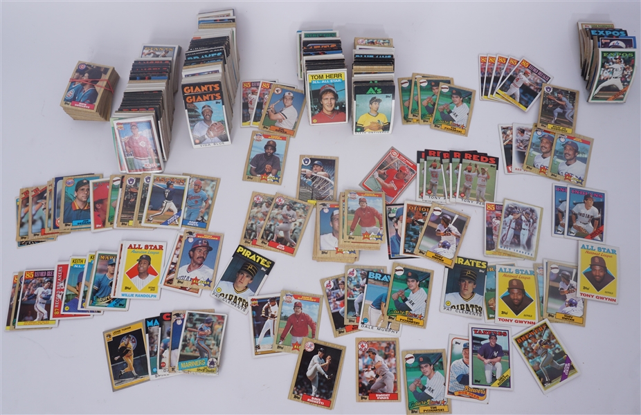Collection of Late 1980s Topps Baseball Card Sets